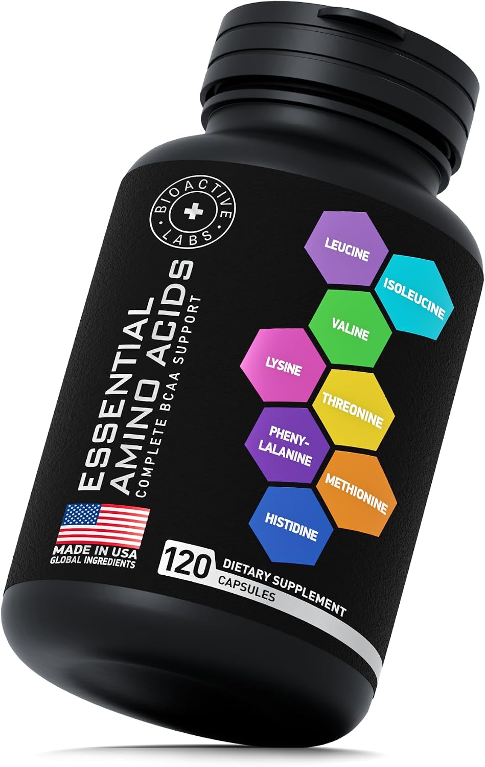 Essential Amino Acids Supplement for Women & Men - Vegan BCAA Amino Acid Complex for Muscle Growth with All 9 Bcaas Essential Aminos - Advanced Workout Power & Recovery Formula - 120 EAA BCAA Pills