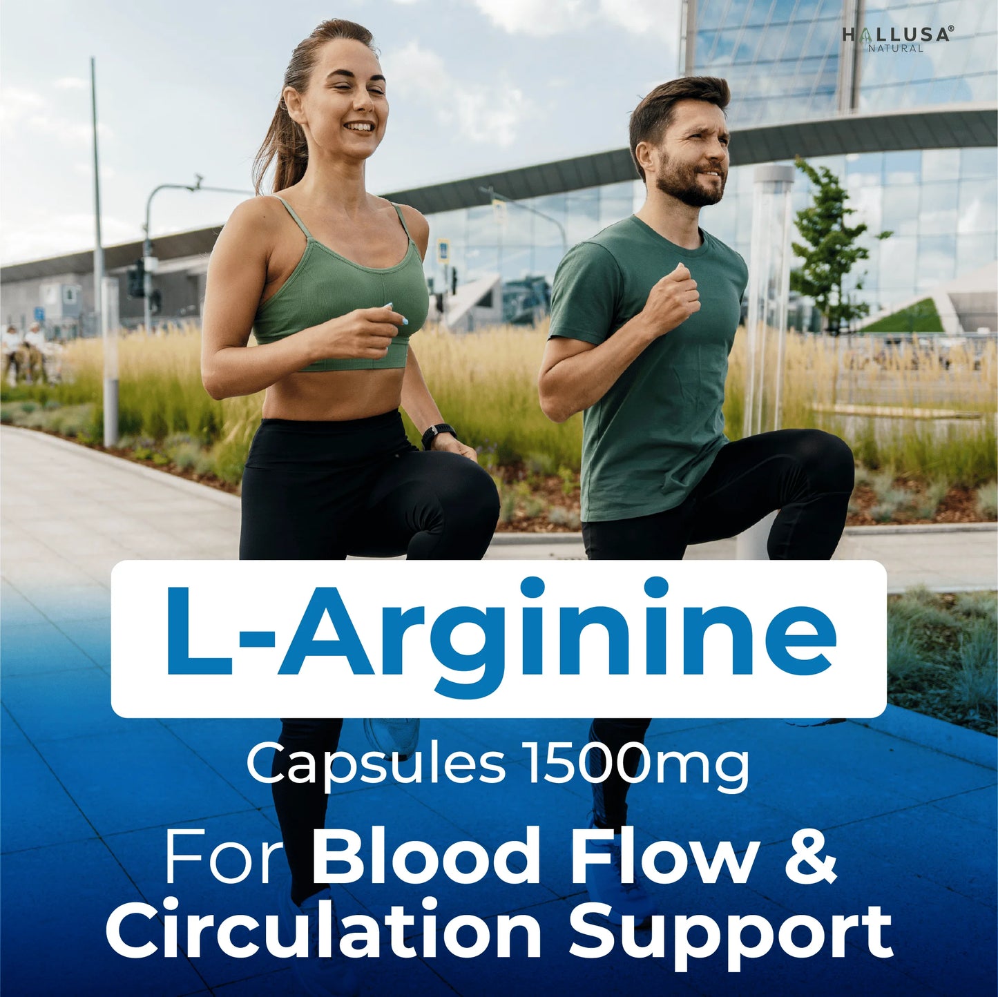 L-Arginine Nitric Oxide Supplement for Heart & Athletic Health 60 Capsules