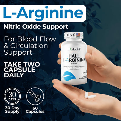 L-Arginine Nitric Oxide Supplement for Heart & Athletic Health 60 Capsules