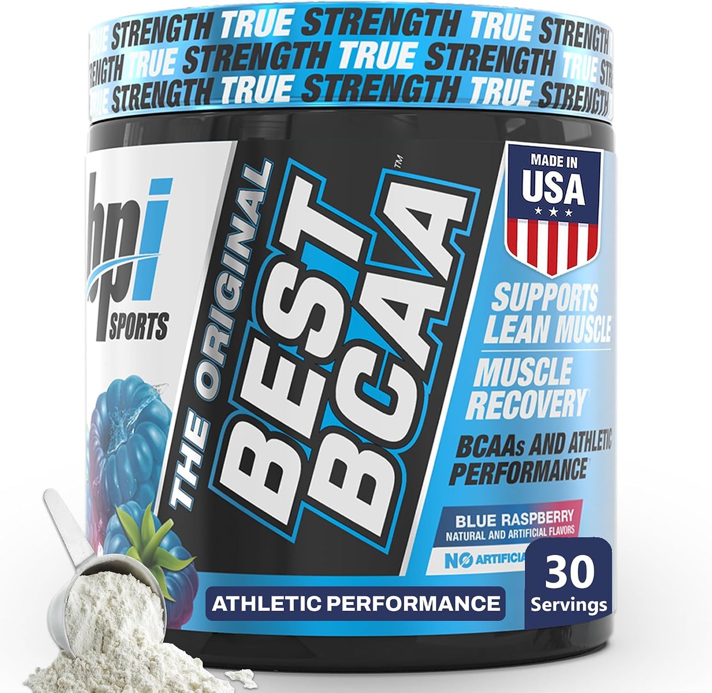 Best BCAA Powder - Muscle Recovery Support - Branched Chain Amino Acids | Building Blocks of Protein and Muscle - Post Workout Recovery – Hydration - Blue Raspberry, 30 Servings