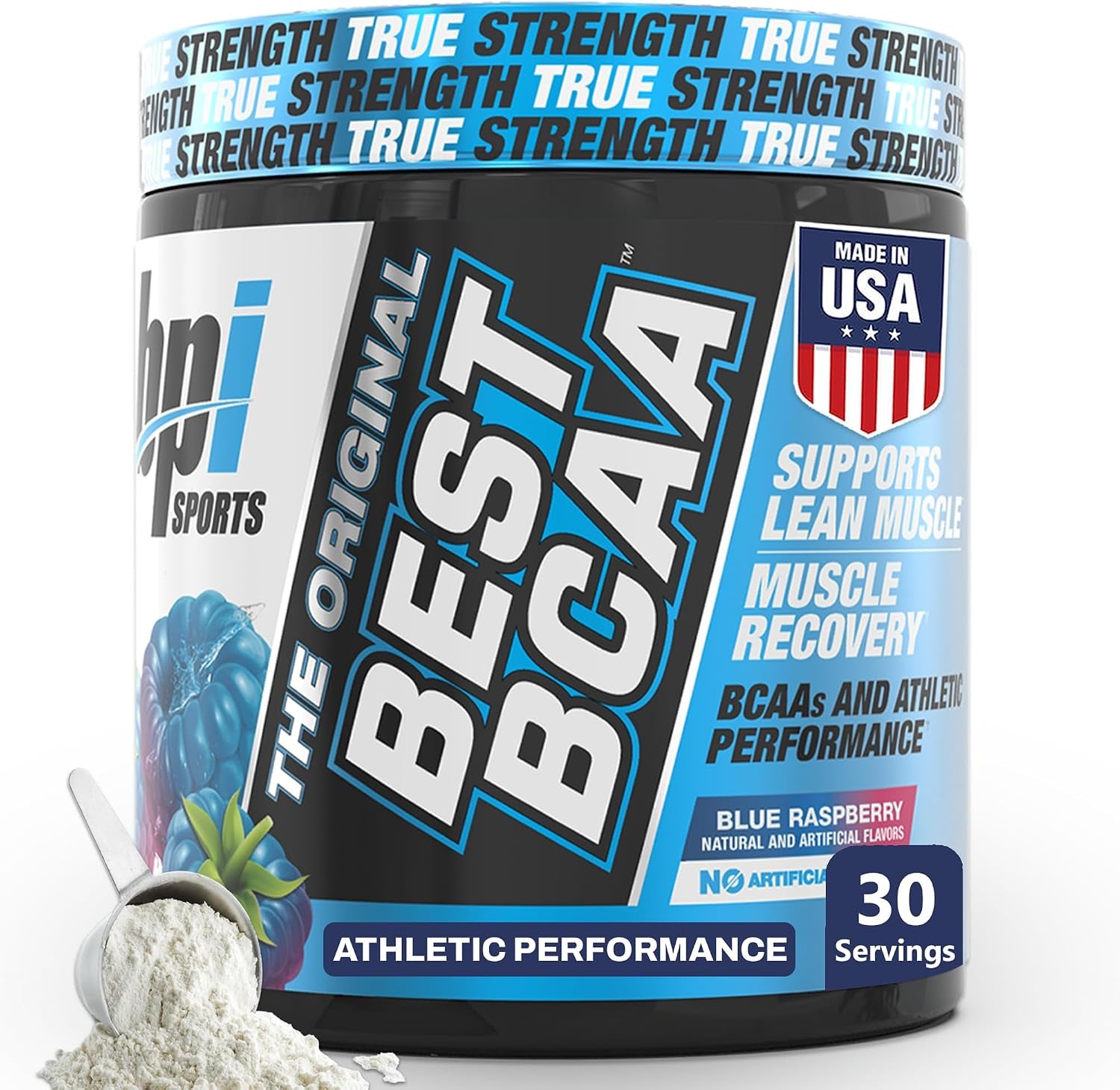 Best BCAA Powder - Muscle Recovery Support - Branched Chain Amino Acids | Building Blocks of Protein and Muscle - Post Workout Recovery – Hydration - Blue Raspberry, 30 Servings