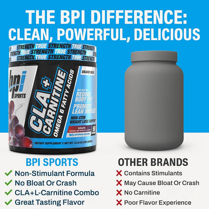 Cla+Carnitine – CLA L Carnitine & Linoleic Acid – L Carnitine Supplement for Weight Loss, Metabolism & Lean Muscle – Caffeine Free – Grape – 50 Servings – 12.34 Oz
