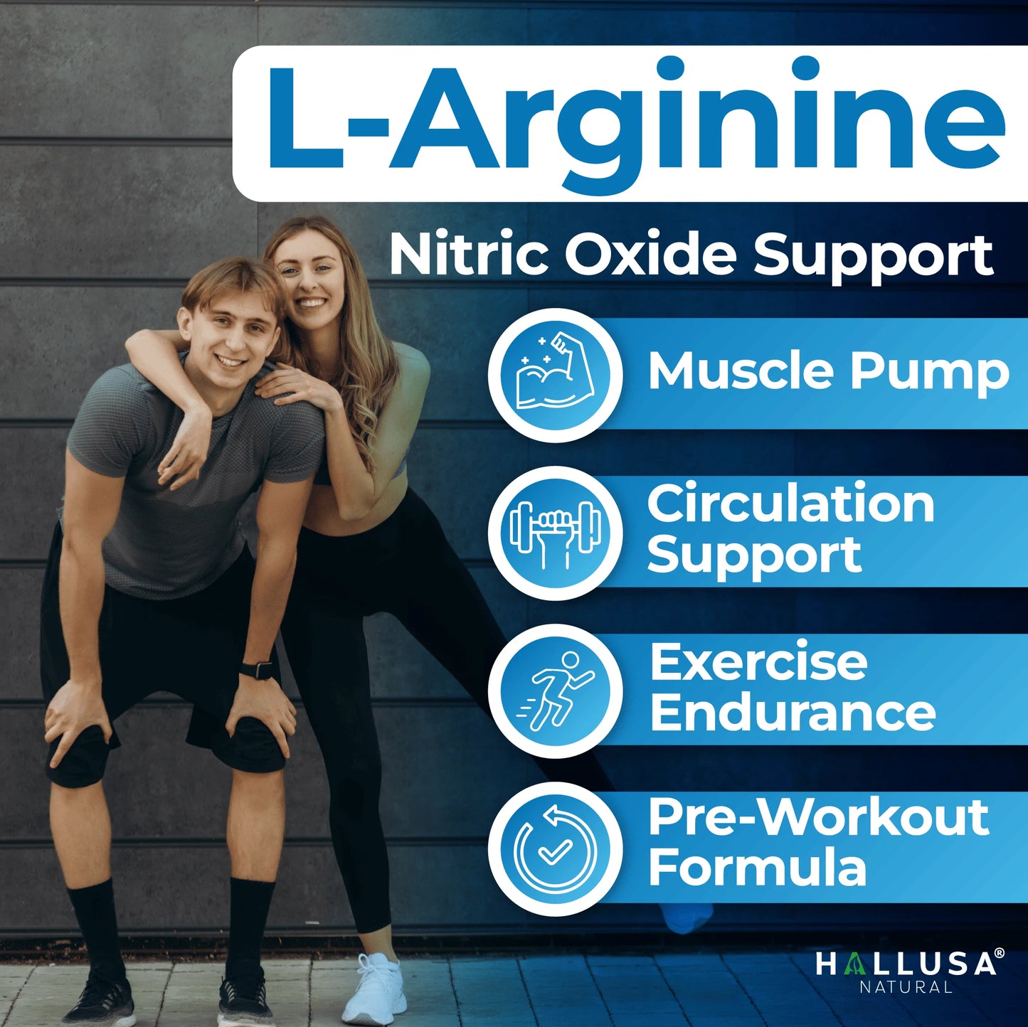 L-Arginine Nitric Oxide Supplement for Heart & Athletic Health 60 Capsules