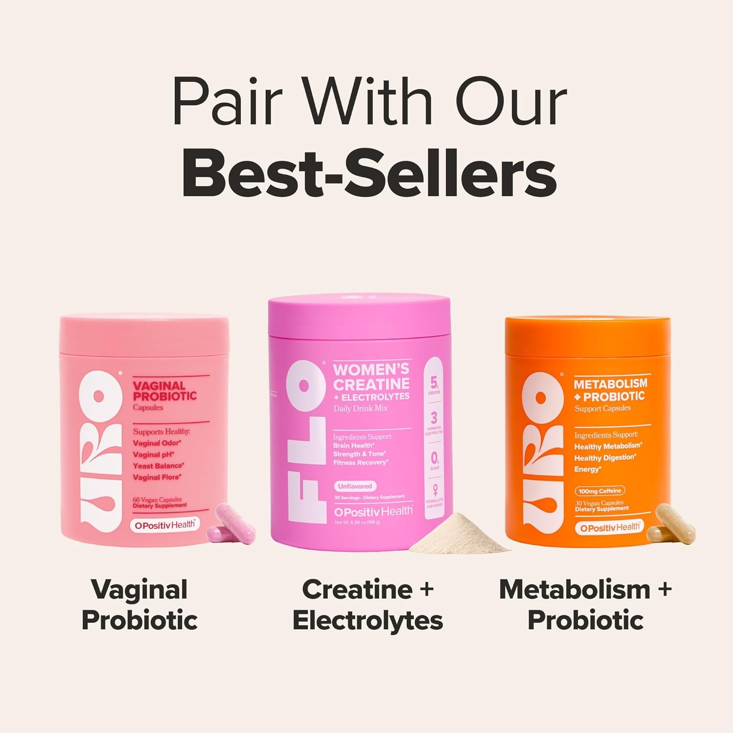 FLO Women’S Creatine + Electrolytes Drink Mix – Daily Support for Women’S Strength & Tone, Fitness Recovery, and Brain Health – with Creatine Monohydrate and Electrolytes – 30 Servings